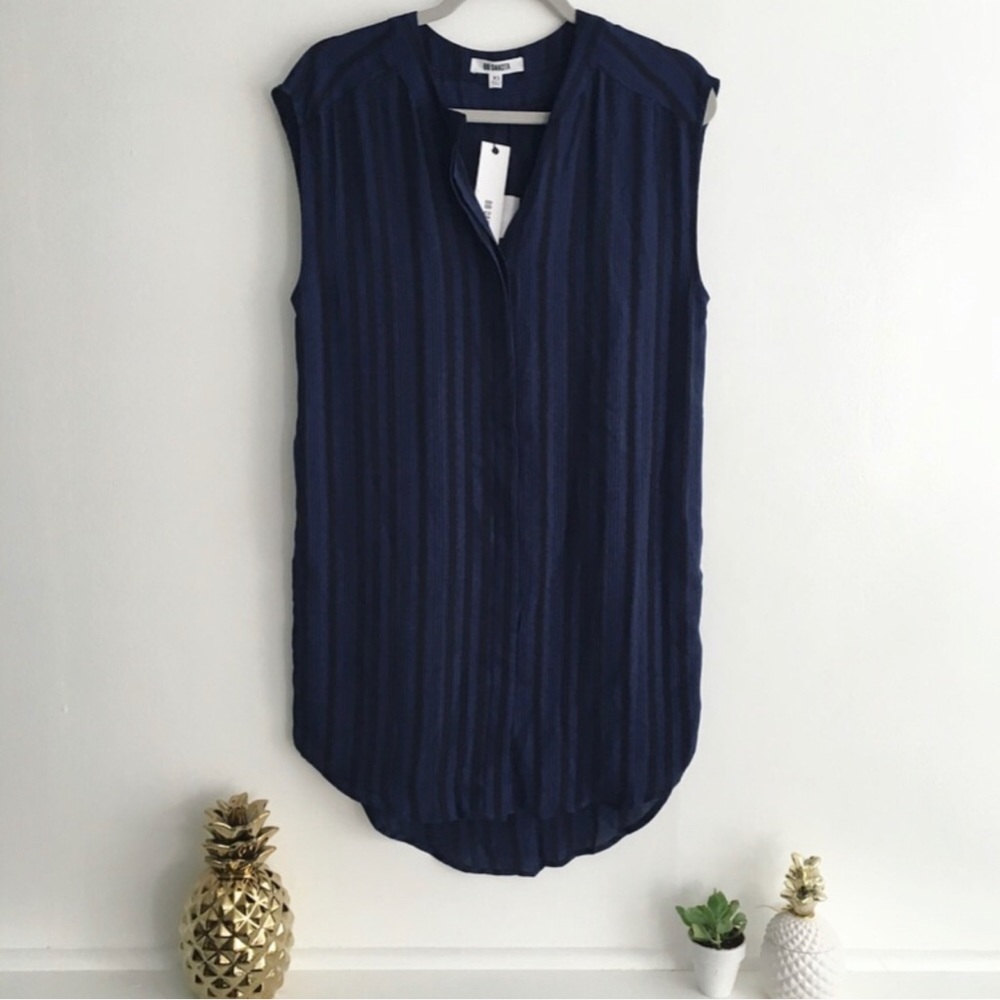 Bb Dakota “Broxton” Stripe Crepe Shirt Dress. View 3